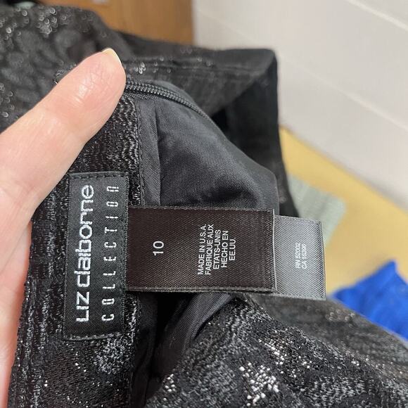 Liz Claiborne Skirt size 10 Black Lace Straight Pencil Knee Cocktail Wedding - Picture 8 of 8